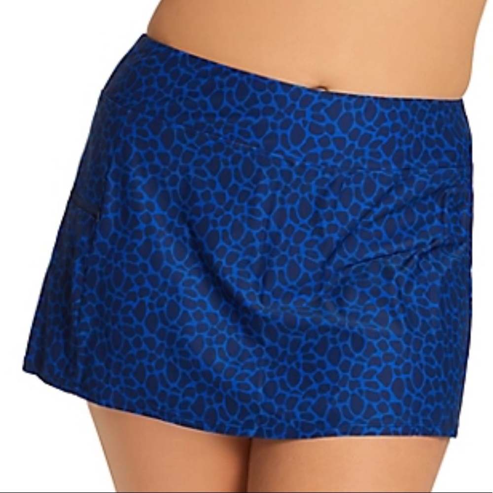Beach House Swim Skort Hawaiian Hideaway Emma Pull On Swim Skirt Bottom 20W NWT